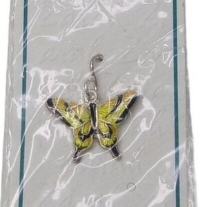Zarah Sterling Silver Enamel Butterfly Jewelry Charm New Old Stock